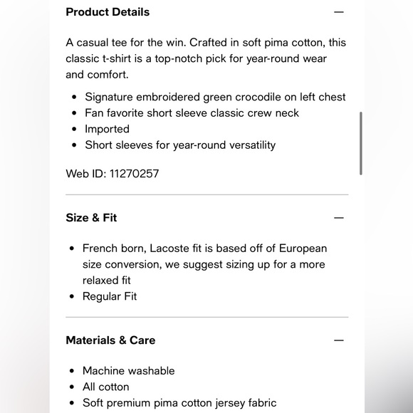 Lacoste Crew Neck - Picture 6 of 6